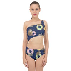 Cute Sloth With Sweet Doughnuts Spliced Up Two Piece Swimsuit by Sobalvarro