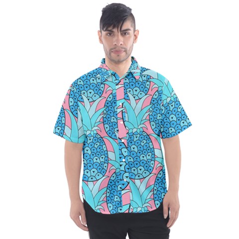 Pineapples Men s Short Sleeve Shirt by Sobalvarro