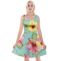 Hibiscus Reversible Velvet Sleeveless Dress by Sobalvarro