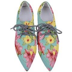 Hibiscus Women s Pointed Oxford Shoes by Sobalvarro