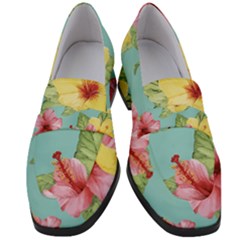Hibiscus Women s Chunky Heel Loafers by Sobalvarro