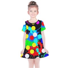 Spots 2222 Black Kids  Simple Cotton Dress by impacteesstreetwearsix