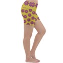 Fantasy Fauna Floral In Sweet Yellow Lightweight Velour Yoga Shorts View3