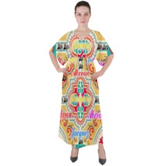Floral V-neck Boho Style Maxi Dress by ABjCompany