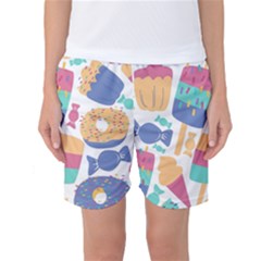 Icecream Pattern Pastel Sumer Women s Basketball Shorts by Vaneshart