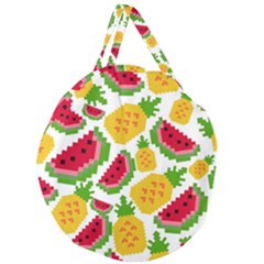Watermelon Pattern Se Fruit Summer Giant Round Zipper Tote by Vaneshart