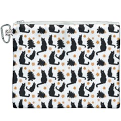 Black Cat Star Christmas Tree Canvas Cosmetic Bag (xxxl) by Vaneshart