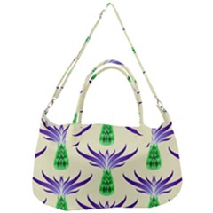 Thistles Purple Flora Flowering Removal Strap Handbag by Vaneshart