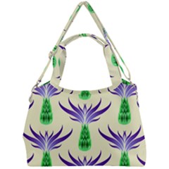 Thistles Purple Flora Flowering Double Compartment Shoulder Bag by Vaneshart