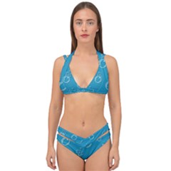 Bubble Group Pattern Abstract Double Strap Halter Bikini Set by Vaneshart