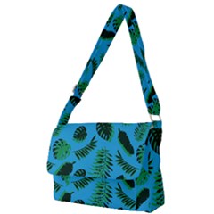 Tropical Leaves Nature Full Print Messenger Bag (l) by Vaneshart