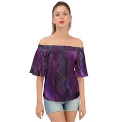 Abstract Form Pattern Texture Off Shoulder Short Sleeve Top by Vaneshart
