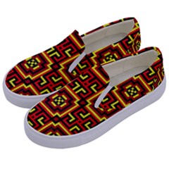 Abstract 47 Kids  Canvas Slip Ons
