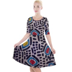 Edm By Traci K Quarter Sleeve A-line Dress