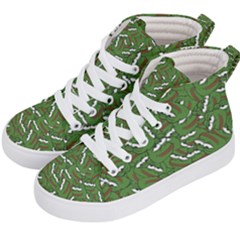 Pepe The Frog Face Pattern Green Kekistan Meme Kids  Hi-top Skate Sneakers by snek