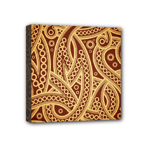 Fine Pattern Mini Canvas 4  X 4  (stretched) by Sobalvarro