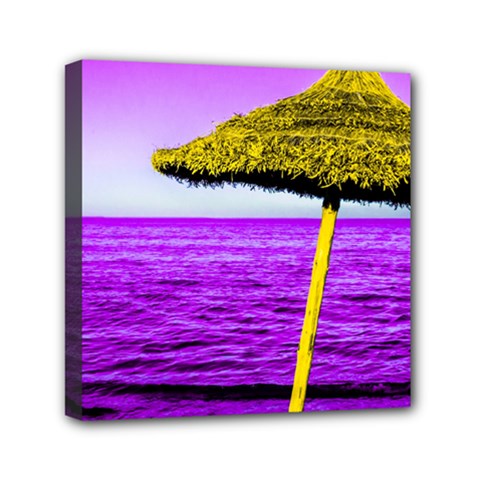 Pop Art Beach Umbrella Mini Canvas 6  X 6  (stretched) by essentialimage