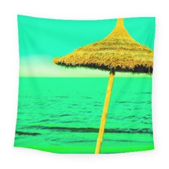 Pop Art Beach Umbrella  Square Tapestry (large) by essentialimage