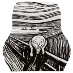 The Scream Edvard Munch 1893 Original Lithography Black And White Engraving Car Seat Back Cushion  by snek