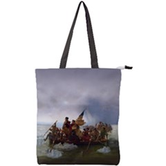 George Washington Crossing Of The Delaware River Continental Army 1776 American Revolutionary War Original Painting Double Zip Up Tote Bag by snek