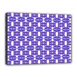 Purple  White  Abstract Pattern Canvas 16  x 12  (Stretched)