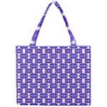 Purple  White  Abstract Pattern Mini Tote Bag