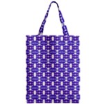 Purple  White  Abstract Pattern Zipper Classic Tote Bag