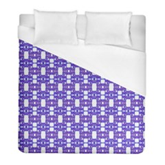 Purple  White  Abstract Pattern Duvet Cover (full/ Double Size) by BrightVibesDesign