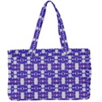 Purple  White  Abstract Pattern Canvas Work Bag