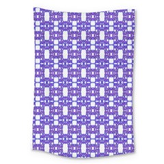 Purple  White  Abstract Pattern Large Tapestry by BrightVibesDesign