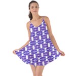 Purple  White  Abstract Pattern Love the Sun Cover Up