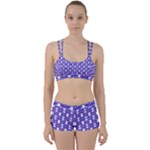 Purple  White  Abstract Pattern Perfect Fit Gym Set