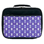 Purple  White  Abstract Pattern Lunch Bag