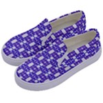 Purple  White  Abstract Pattern Kids  Canvas Slip Ons