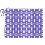 Purple  White  Abstract Pattern Canvas Cosmetic Bag (XXL)