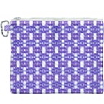 Purple  White  Abstract Pattern Canvas Cosmetic Bag (XXXL)