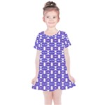 Purple  White  Abstract Pattern Kids  Simple Cotton Dress