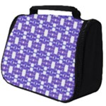 Purple  White  Abstract Pattern Full Print Travel Pouch (Big)