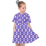 Purple  White  Abstract Pattern Kids  Sailor Dress