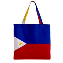 Philippines Flag Filipino Flag Zipper Grocery Tote Bag by FlagGallery