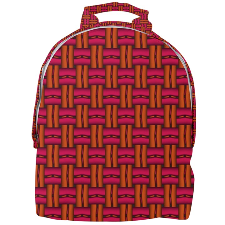 Pattern Red Background Structure Mini Full Print Backpack