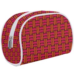 Pattern Red Background Structure Makeup Case (large)