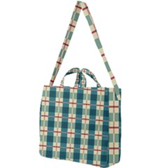Pattern Texture Plaid Grey Square Shoulder Tote Bag