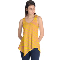Pattern Texture Yellow Sleeveless Tunic