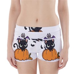 Halloween Cute Cat Boyleg Bikini Wrap Bottoms by HermanTelo