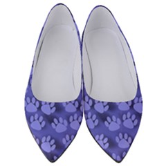 Pattern Texture Feet Dog Blue Women s Low Heels by HermanTelo