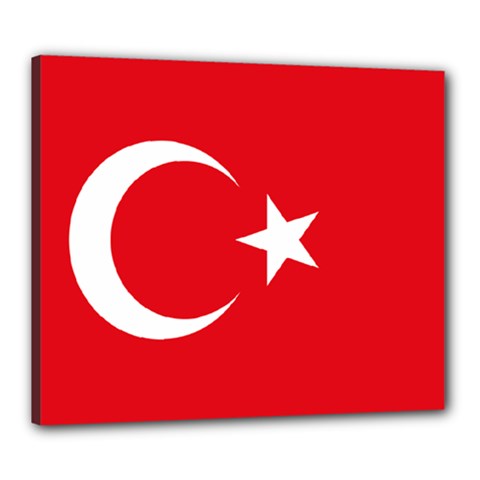 Flag Of Turkey Canvas 24  X 20  (stretched) by abbeyz71