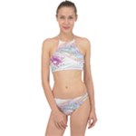Music Notes Abstract Racer Front Bikini Set