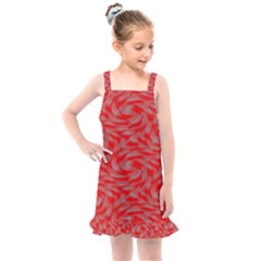 Background Abstraction Red Gray Kids  Overall Dress by HermanTelo