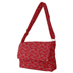 Background Abstraction Red Gray Full Print Messenger Bag (m)